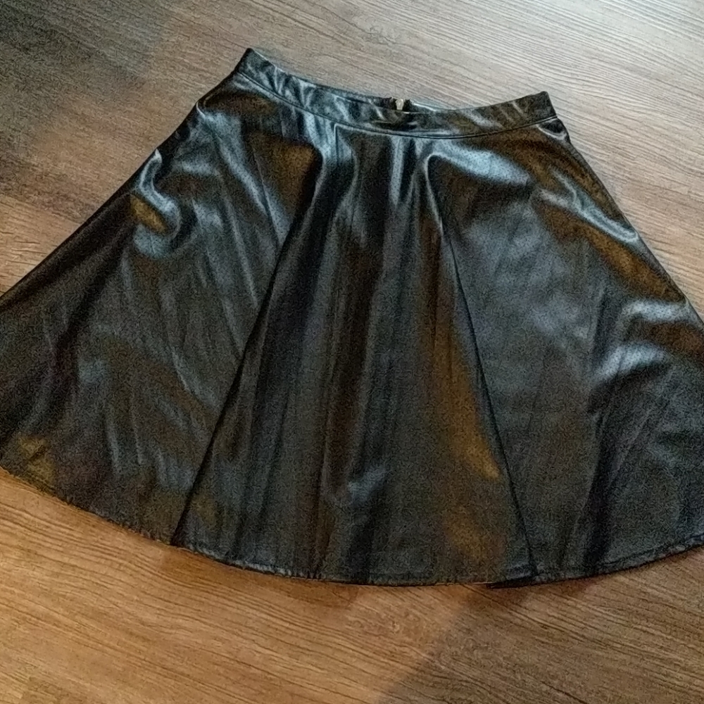 Faux leather skirt